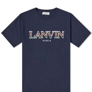 Lanvin Men's Dark Blue Crewneck T-Shirt